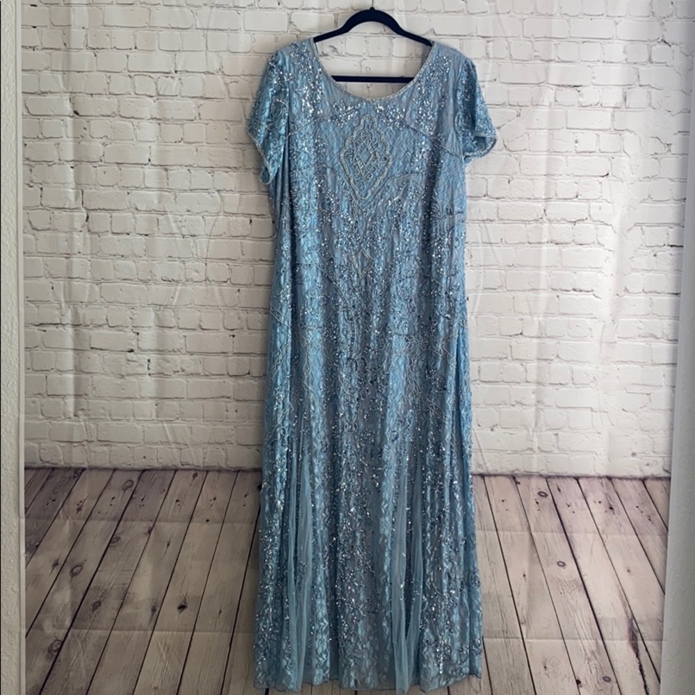 Pisarro nights beaded gown